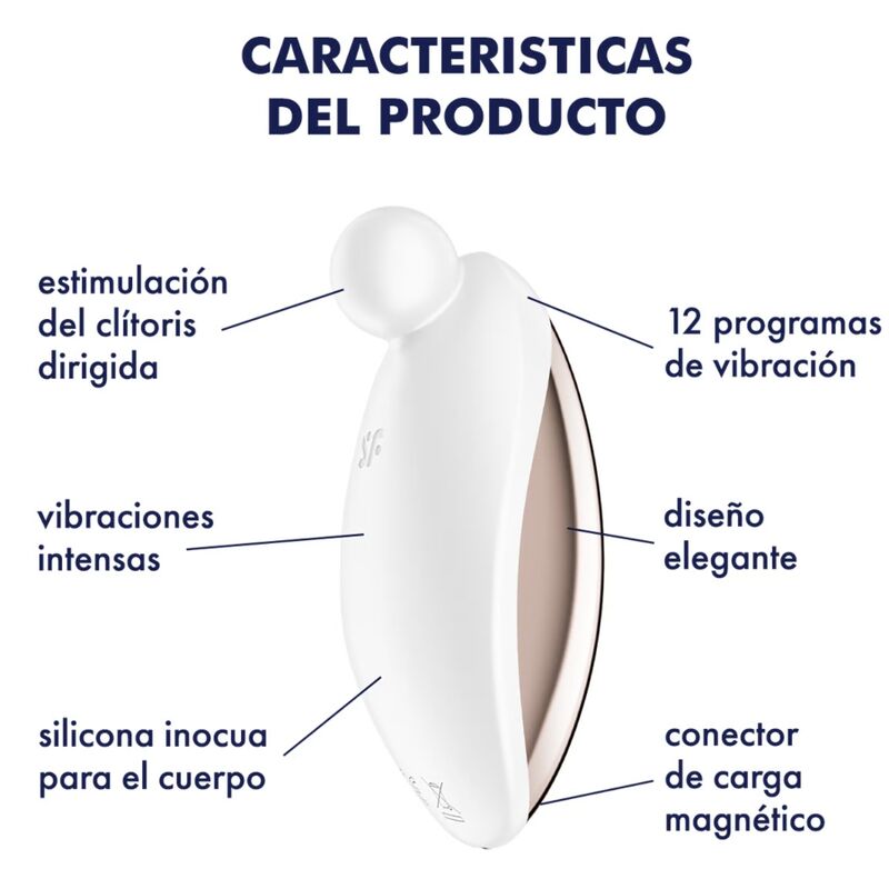 SATISFYER - SPOT ON 2 VIBRATEUR BLANC À APPLICATION LATÉRALE