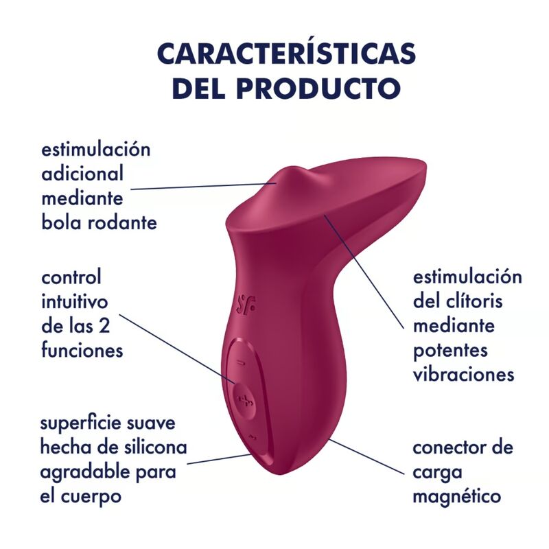 SATISFYER - VIBRATEUR CLITORIAL DE TABLE FUCHSIA EXCITANT