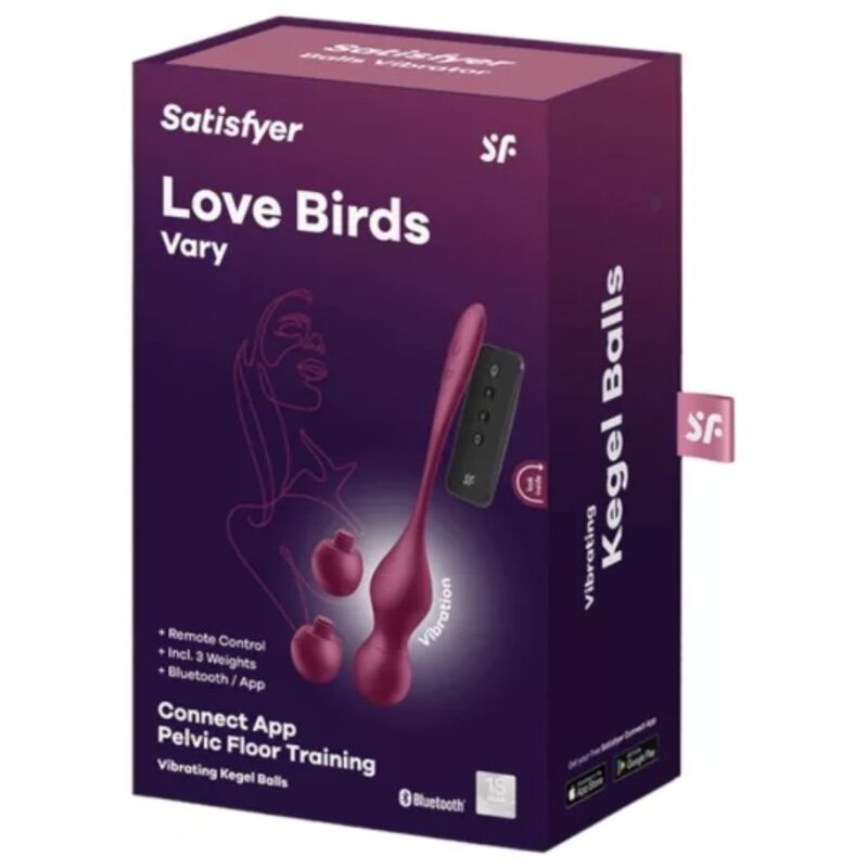 SATISFYER - BOULES VIBRANTES VARIÉES APPLICATION GRATUITE VIN ROUGE
