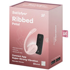 SATISFYER - RIBBED PETAL STIMULATOR WITH REMOTE CONTROL G POINT ROSE APP FREE