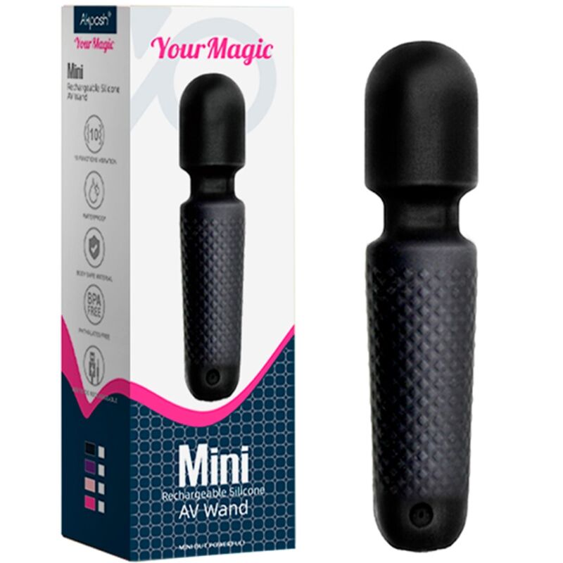 ARMONY - VOTRE MASSEUR ET VIBRATEUR MAGIQUE RECHARGEABLE 10 VIBRATIONS BAGUETTE ANTI-POINTS NOIRS