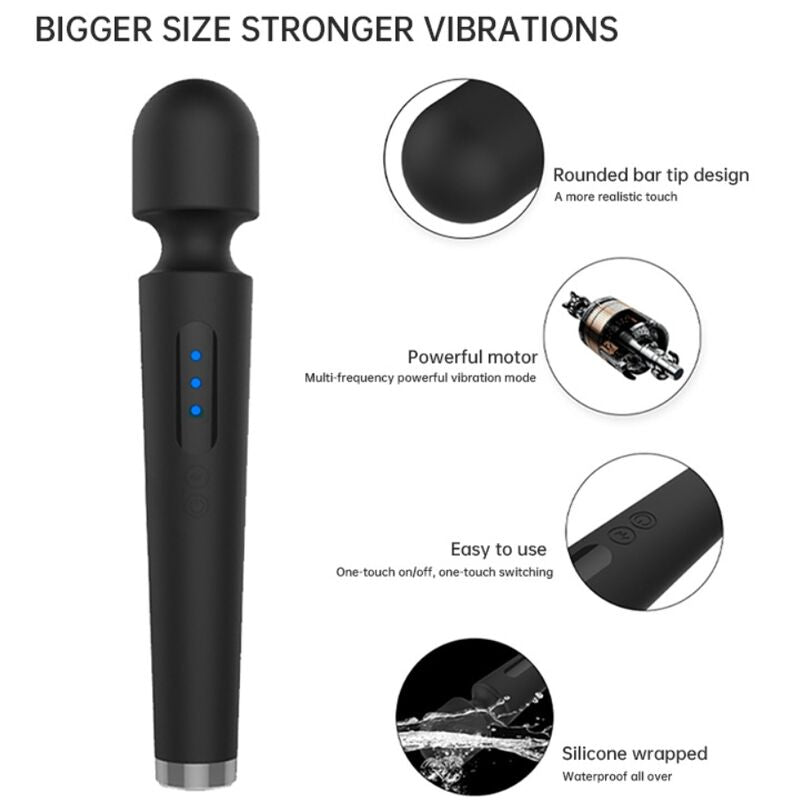 ARMONY - X POWER GRAND MASSEUR ET VIBRATEUR 7 VIBRATIONS NOIR