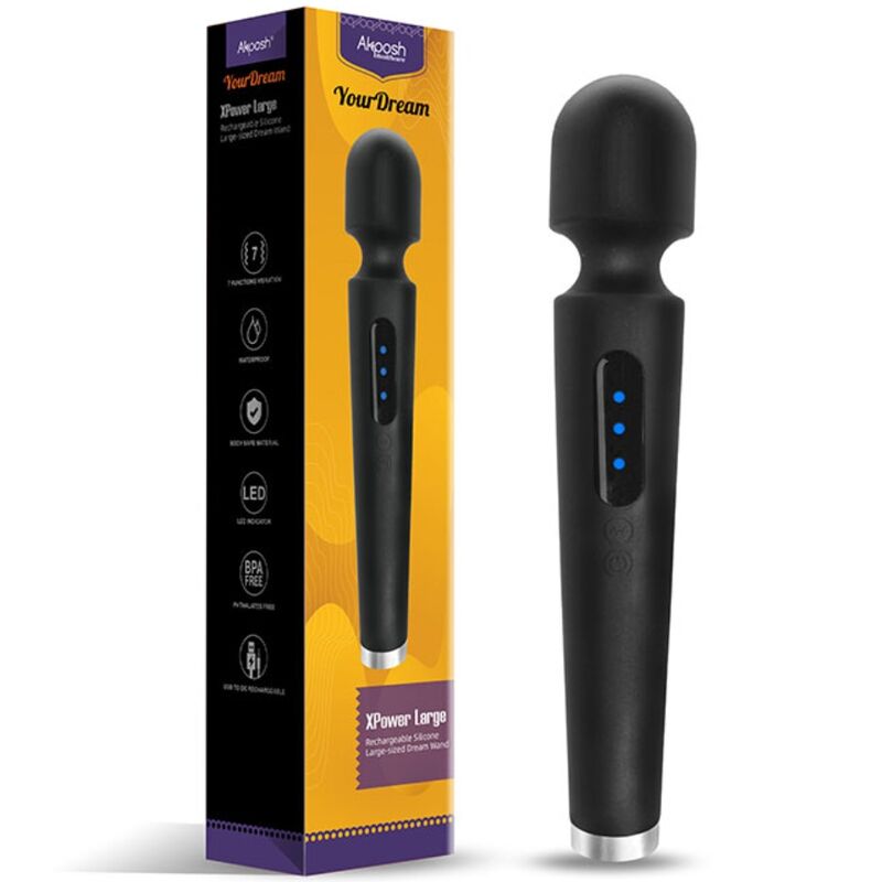 ARMONY - X POWER GRAND MASSEUR ET VIBRATEUR 7 VIBRATIONS NOIR