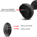 ARMONY - EXTREME A BLOOM ROSE VIBRATOR AND REMOTE CONTROL BLACK BUTT PLUG