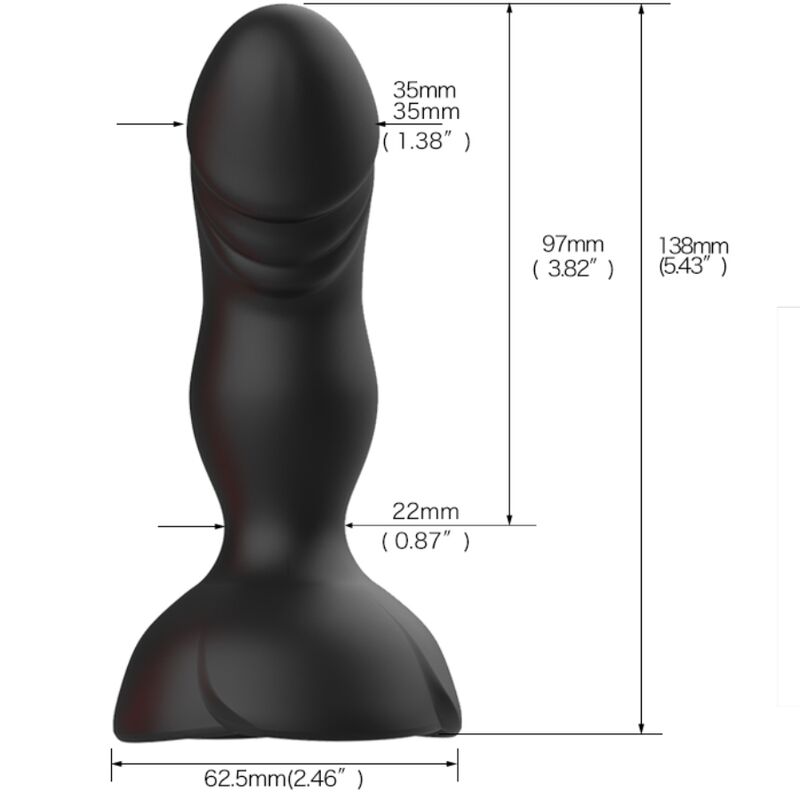 ARMONY - EXTREME A BLOOM ROSE VIBRATOR AND REMOTE CONTROL BLACK BUTT PLUG