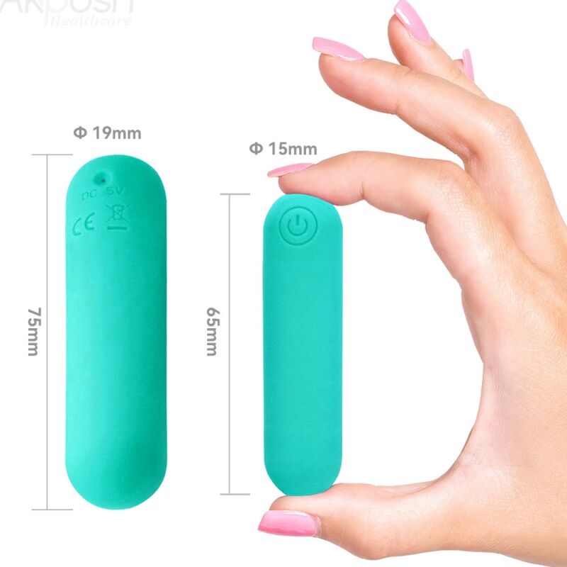 ARMONY - SPLASH HAHA SILICONE BULLET VIBRATOR 10 VIBRATIONS 75 X 19 CM GREEN