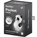 SATISFYER - POCKET PANDA STIMULATOR AND VIBRATOR IN BLACK AND WHITE