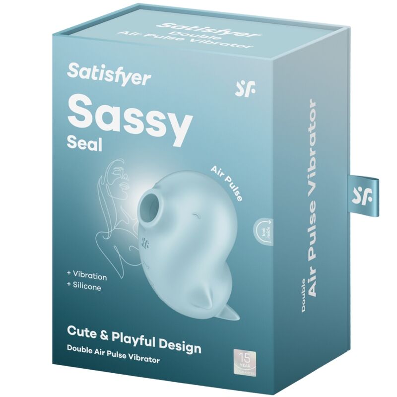 SATISFYER - SASSY SEAL STIMULATOR AND VIBRATOR BLUE