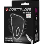 PRETTY LOVE - THIMBLE BLACK VIBRATING RING