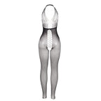 SUBBLIME - 951832 BODYSTOCKING CON SCHIENA APERTA E DETTAGLI INCROCIATI NERO TAGLIA UNICA