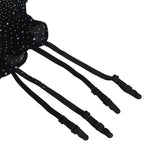 SUBBLIME - 952174 BODYSTOCKING A RETE CON GUANTI E STRASS NERO TAGLIA UNICA