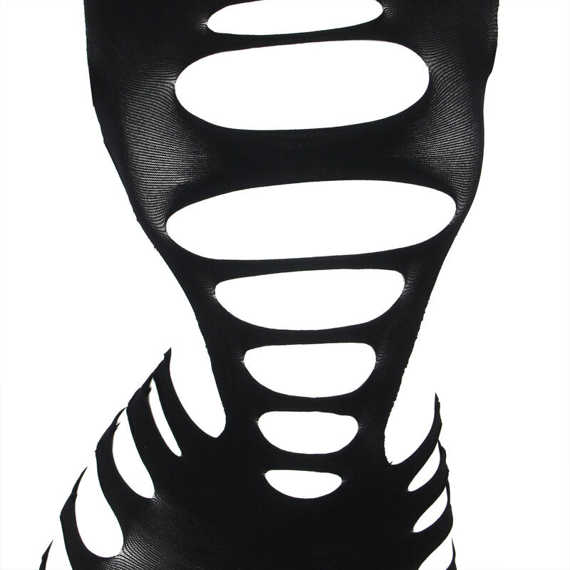 SUBBLIME - 952266 BLACK LONG-SLEEVED ELASTIC MESH DRESS ONE SIZE