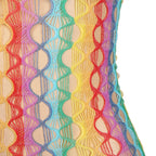 SUBBLIME - 952365 VESTITO A RETE CON SPALLE NUDE ARCOBALENO TAGLIA UNICA