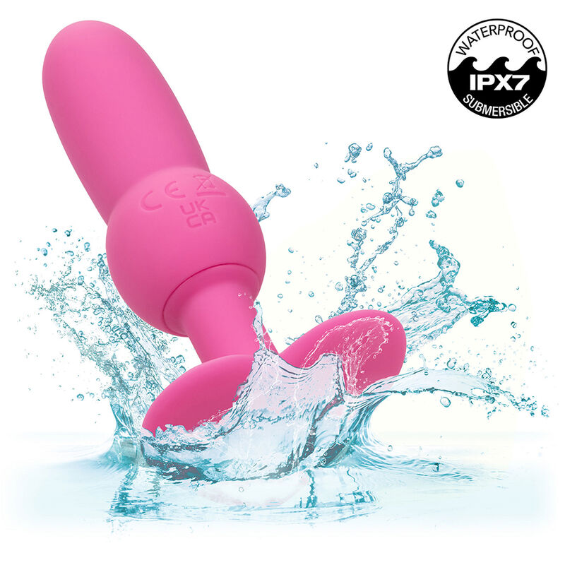 CALEXOTICS - PREMIÈRE FOIS PLUG ANAL À SONDES ET PERLES 10 VIBRATIONS ROSE