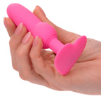 CALEXOTICS - PREMIÈRE FOIS PLUG ANAL À SONDES ET PERLES 10 VIBRATIONS ROSE