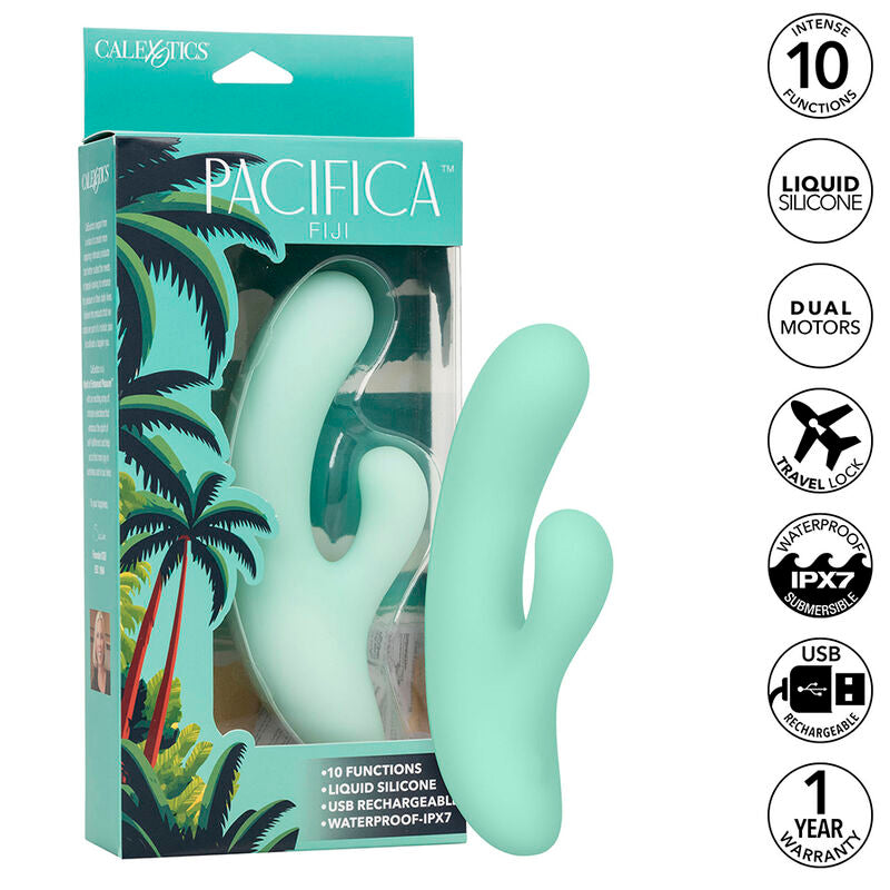 CALEXOTICS - PACIFICA FIJI VIBRATEUR ET STIMULATEUR DE POINT G 10 VIBRATIONS AQUA