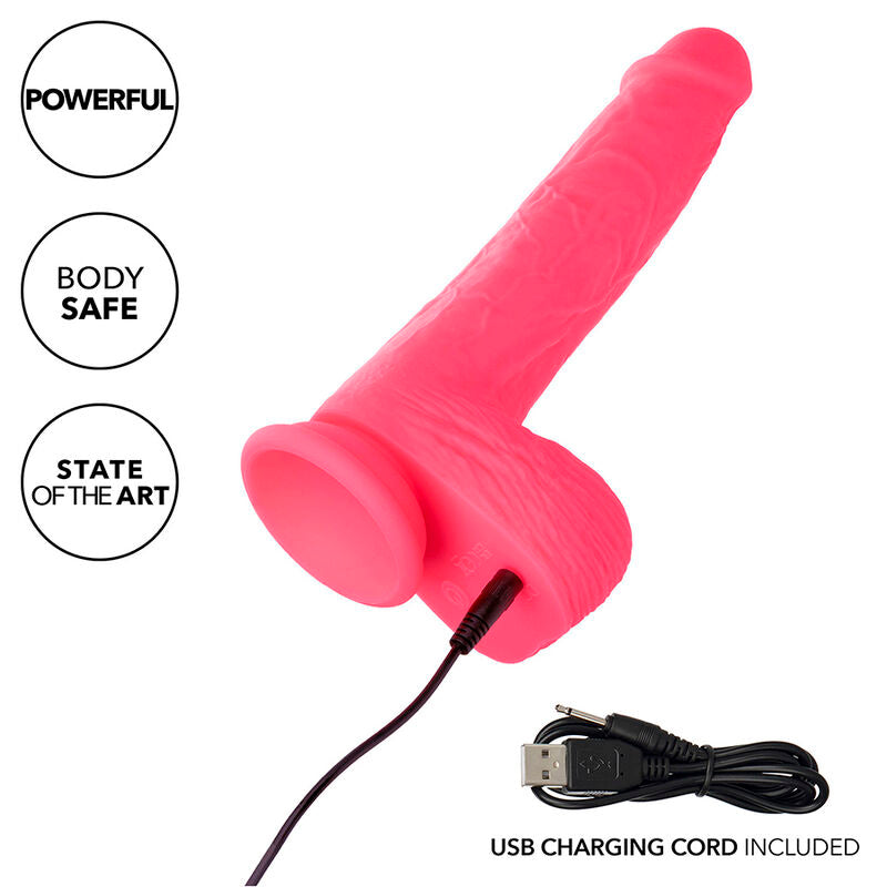 CALEXOTICS - VIBRATEUR RÉALISTE À ÉTUIS 10 VIBRATIONS ROSE