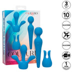 CALEXOTICS - COUTURE 10-VIBRATION WAND VIBRATOR KIT (BLUE)