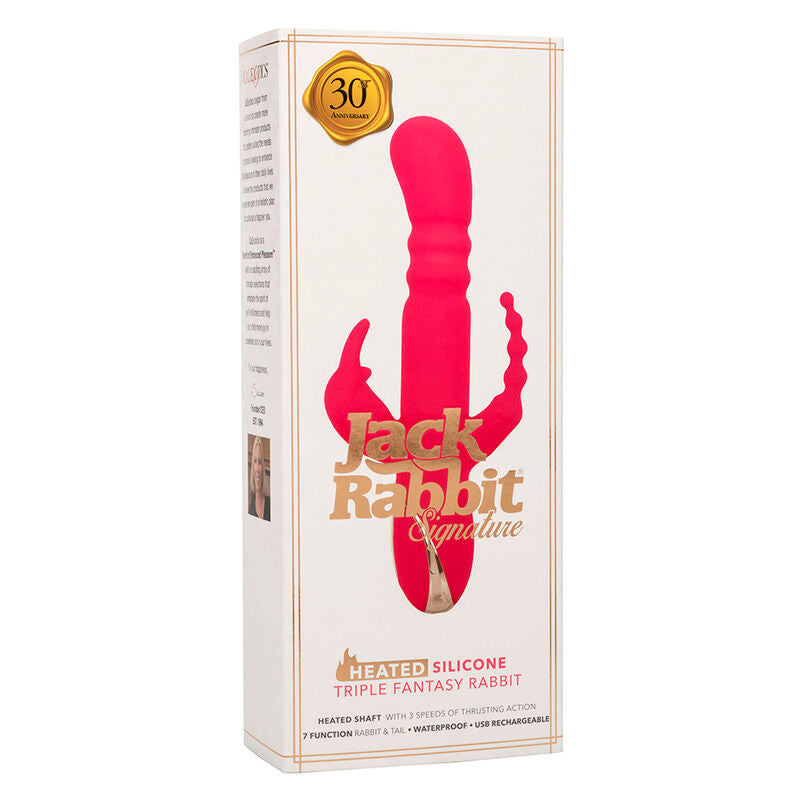 CALEXOTICS - JACK FANTASY LAPIN ROSE VIBRATEUR TRIPLE CHAUFFANT