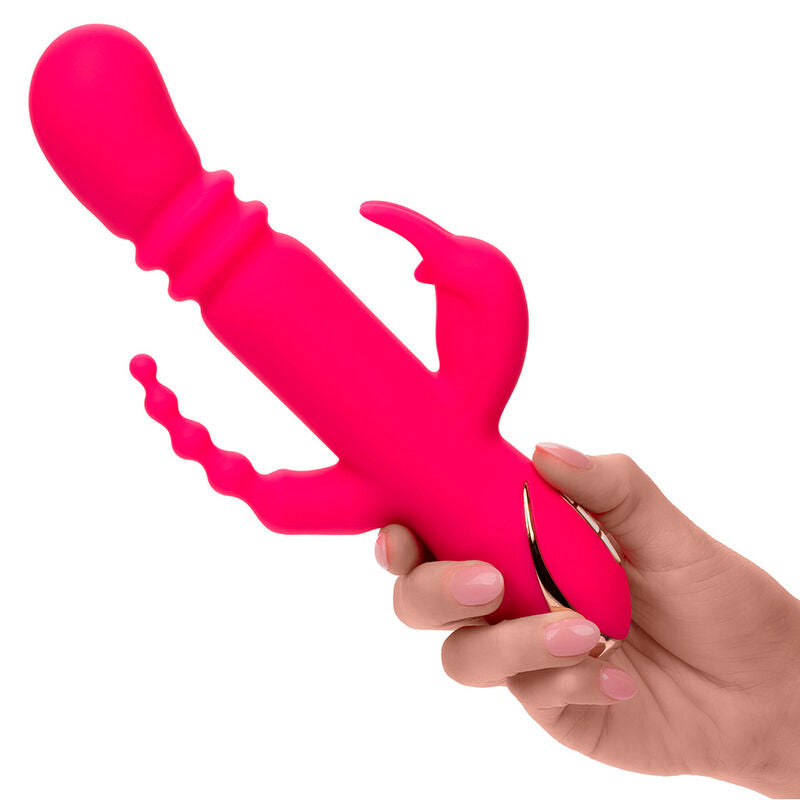 CALEXOTICS - JACK FANTASY LAPIN ROSE VIBRATEUR TRIPLE CHAUFFANT