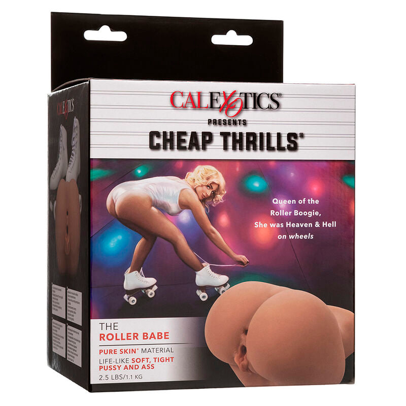 CALEXOTICS - THE ROLLER BABE REALISTIC DOUBLE MASTURBATOR FLESH