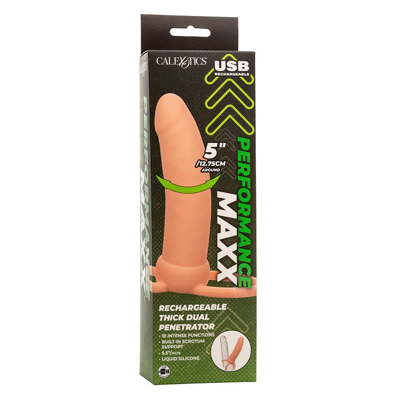 CALEXOTICS - MAXX THICK DUAL PENETRATOR 10 FLESH VIBRATIONS