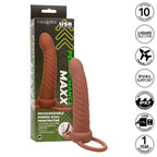 CALEXOTICS - MAXX NERVÉ DOUBLE PÉNÉTRATION 10 VIBRATIONS MARRON