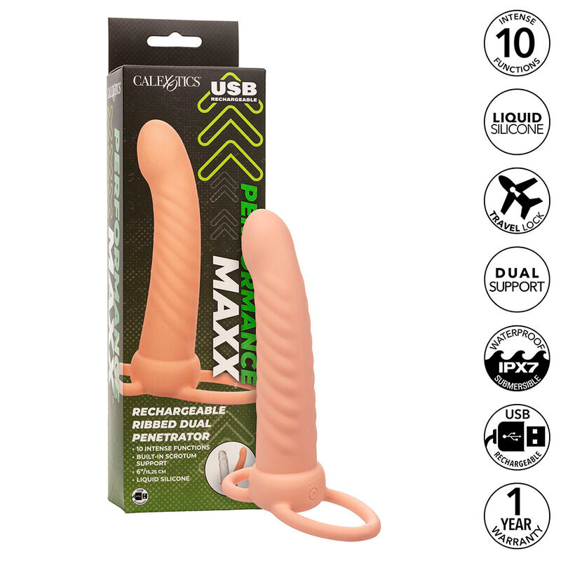 CALEXOTICS - MAXX NERVÉ DOUBLE PÉNÉTRATION 10 VIBRATIONS CULTES