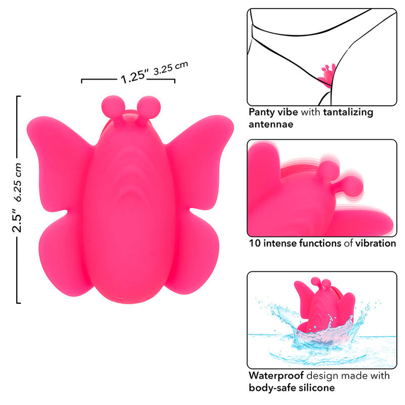 CALEXOTICS - STIMULATEUR DE VIBRATIONS NEON VIBES FLUTTER 10 VIBRATIONS ROSE