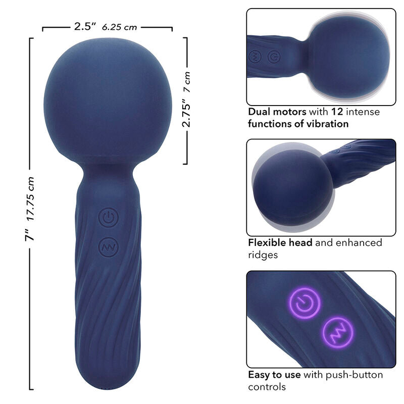 CALEXOTICS - CHARISMA SEDUCTION 12-FUNCTION MASSAGER 17.75 CM X 6.25 CM PURPLE