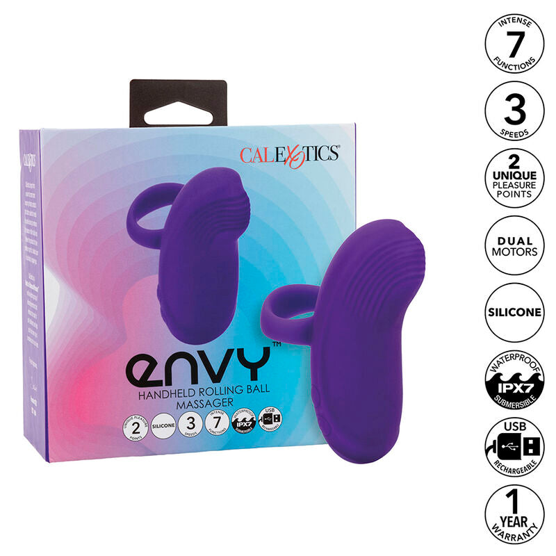 CALEXOTICS - ENVY MASSEUR À BALLES ROTATIVES PORTABLE 7 VIBRATIONS VIOLET