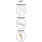 DÉSIR CACHÉ - CAGE DE CHASTETÉ EN ACRYLIQUE EXTRÊMEMENT TRANSPARENTE ET RÉGLABLE