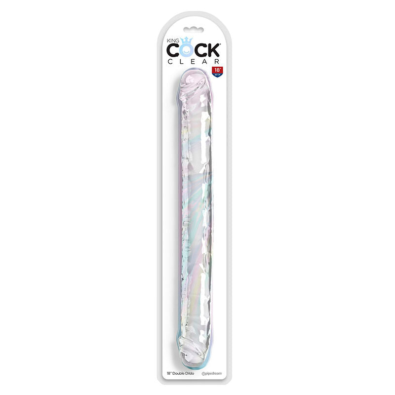 KING COCK - DOUBLE TROUBLE DOUBLE TROUBLE 46 CM TRANSPARENT