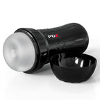PDX EXTREME - SLIDE &amp; GLIDE SELF-LUBRICATING TRANSPARENT MASTURBATOR