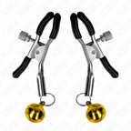 KINK - Pince-téton à clochette simple dorée 6 cm