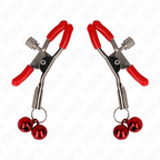 KINK - PINZA PER CAPEZZOLI DOPPIA CAMPANA ROSSA 6 CM