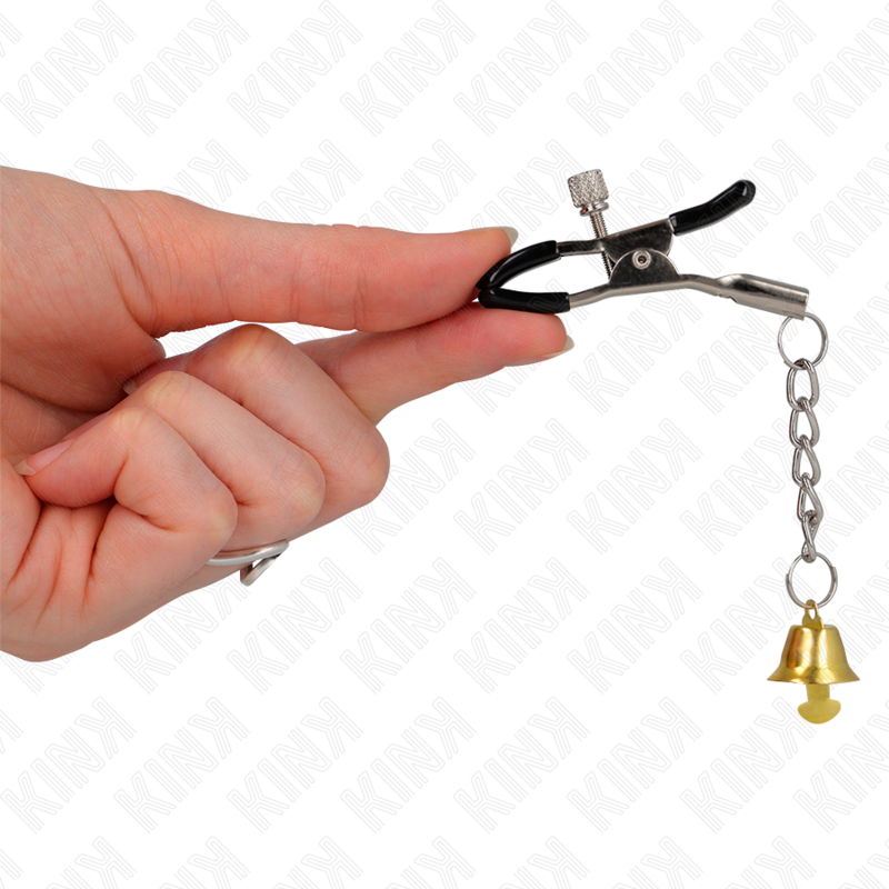 KINK - 6 CM GOLD BELL PENDANT NIPPLE CLAMPS