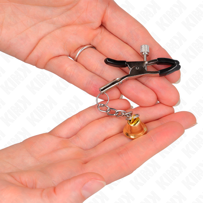 KINK - 6 CM GOLD BELL PENDANT NIPPLE CLAMPS