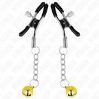 KINK - 6 CM GOLD JINGLE BELL PENDANT NIPPLE CLAMPS