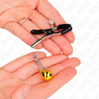 KINK - 6 CM GOLD JINGLE BELL PENDANT NIPPLE CLAMPS