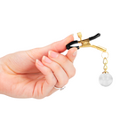 KINK - 6 CM GOLD GLASS BEAD NIPPLE CLAMPS