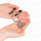 KINK - NIPPLE CLAMPS WITH 2 THICK SILVER CHAINS 20/23 CM