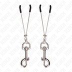 KINK - SILVER THIN HOOK NIPPLE CLAMPS 7 CM