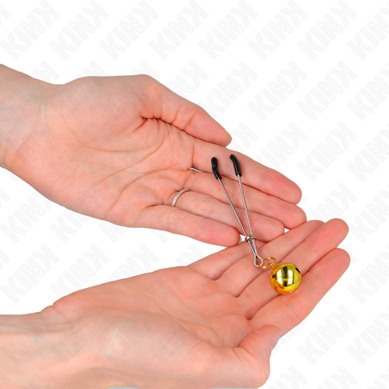 KINK - 7 CM GOLD THIN BELL NIPPLE CLAMPS