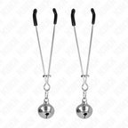 KINK - SILVER THIN BELL NIPPLE CLAMPS 7 CM