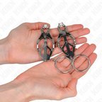 KINK - SILVER JAPANESE CLOVER O-RING NIPPLE CLAMPS