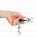 KINK - JAPANESE CLOVER NIPPLE CLAMPS WITH SILVER HOOKS