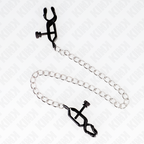 KINK - MORSETTI PER CAPEZZOLI A CATENA PIATTA ARGENTO 30 CM