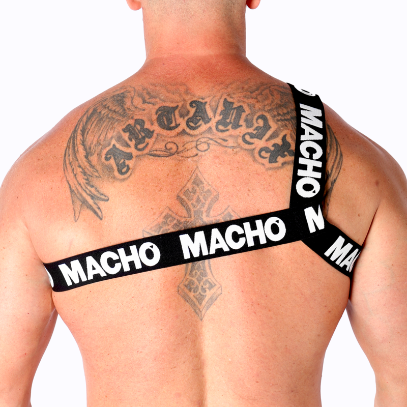 MACHO - Harnais romain blanc taille S/M