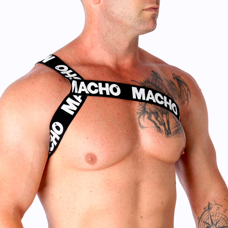 MACHO - Harnais romain blanc taille S/M